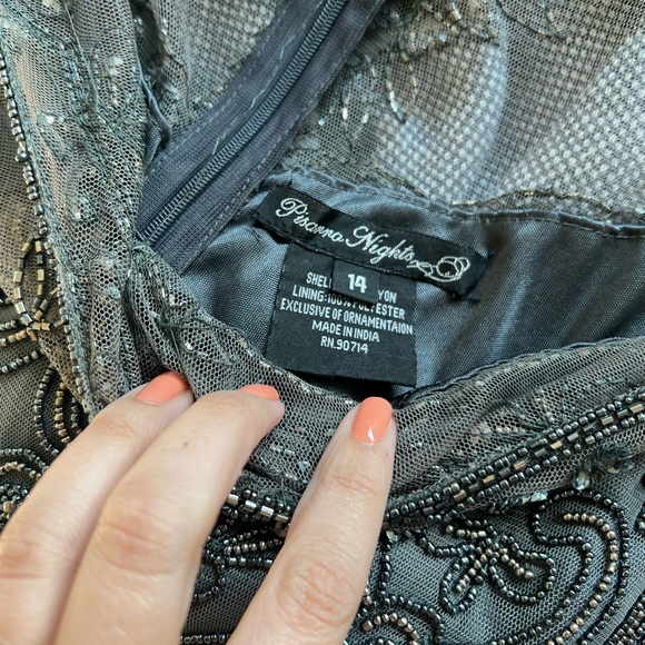 Pisarro Nights beaded illusion dress - Picture 5 of 6